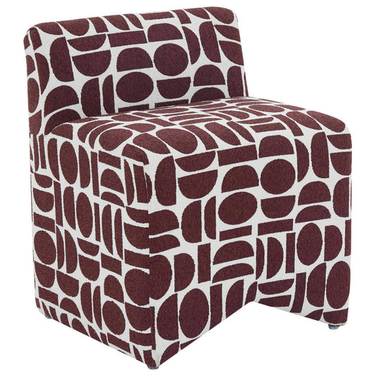 Pippa Stool, Merlot Geometric