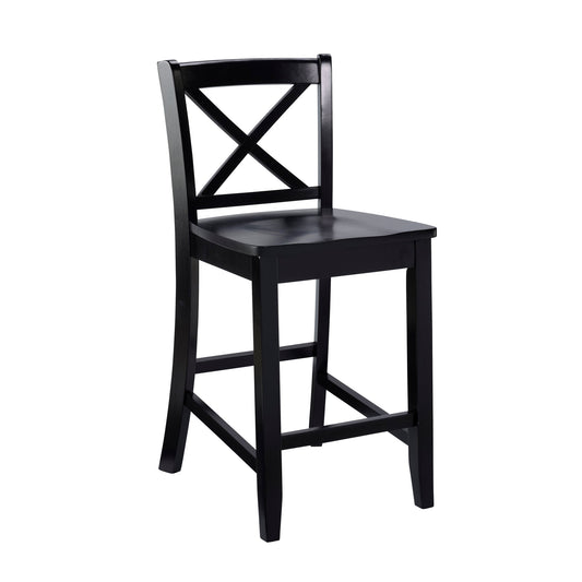 Black 24 In X Back Counter Stool