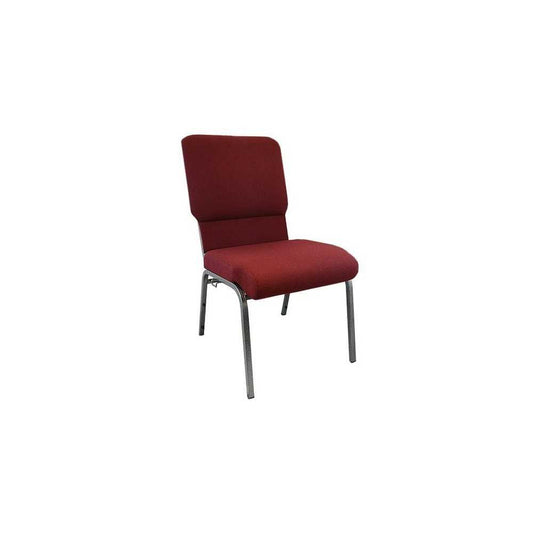 Advantage Maroon Church Chair with Book Rack 18.5 in. Wide