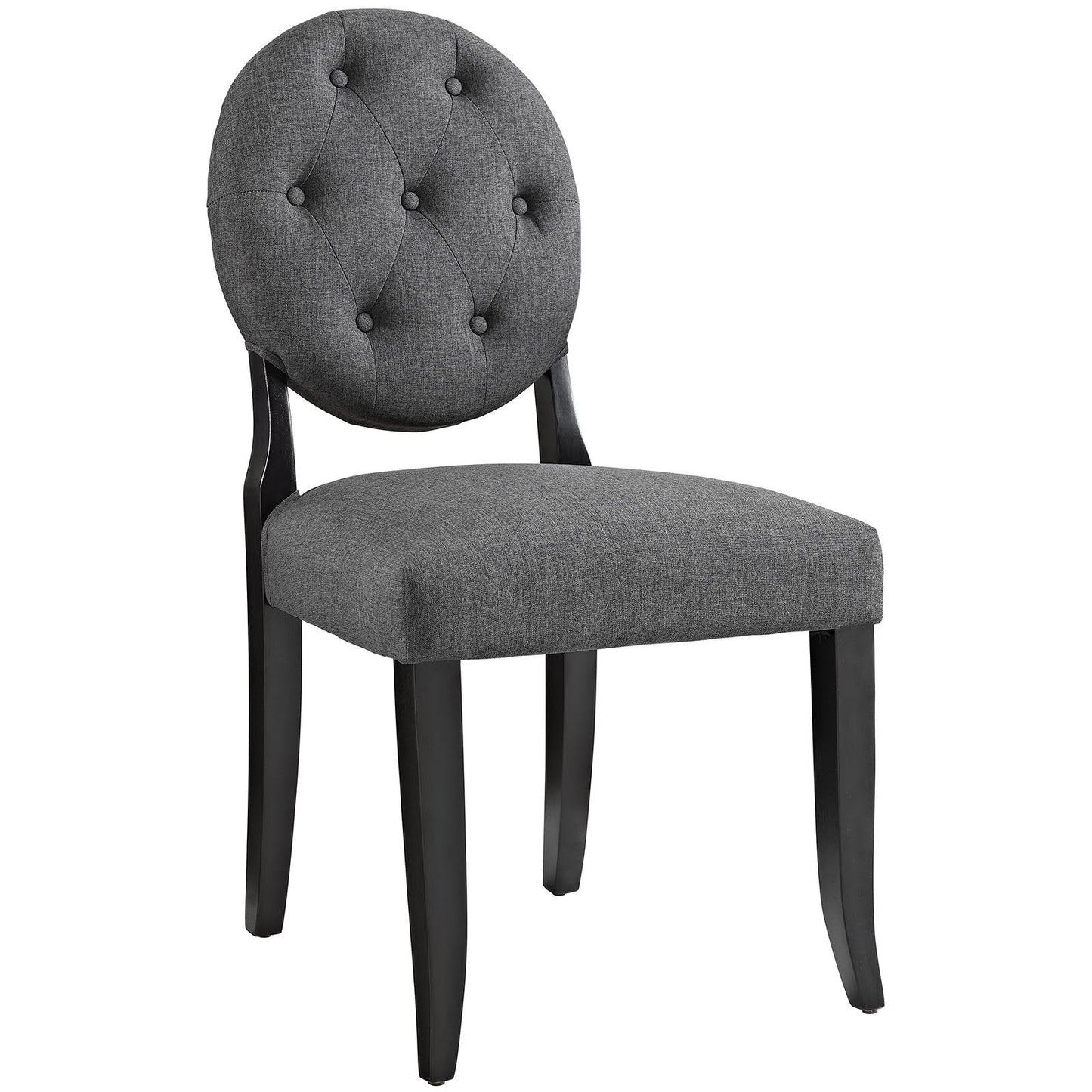 Button Dining Side Chair Gray
