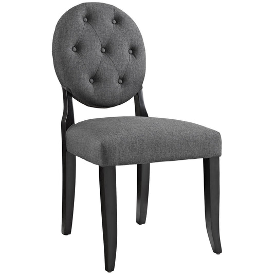 Button Dining Side Chair Gray