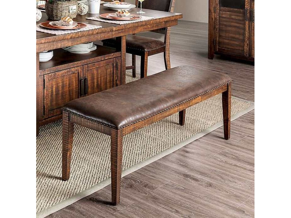 Wichita Distressed Dark Oak Dining Room Bench