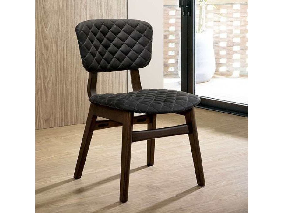 Shayna Walnut & Gray Dining Chair (Set of 2)