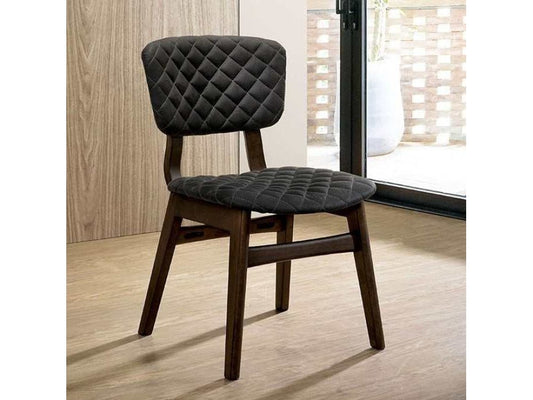 Shayna Walnut & Gray Dining Chair (Set of 2)