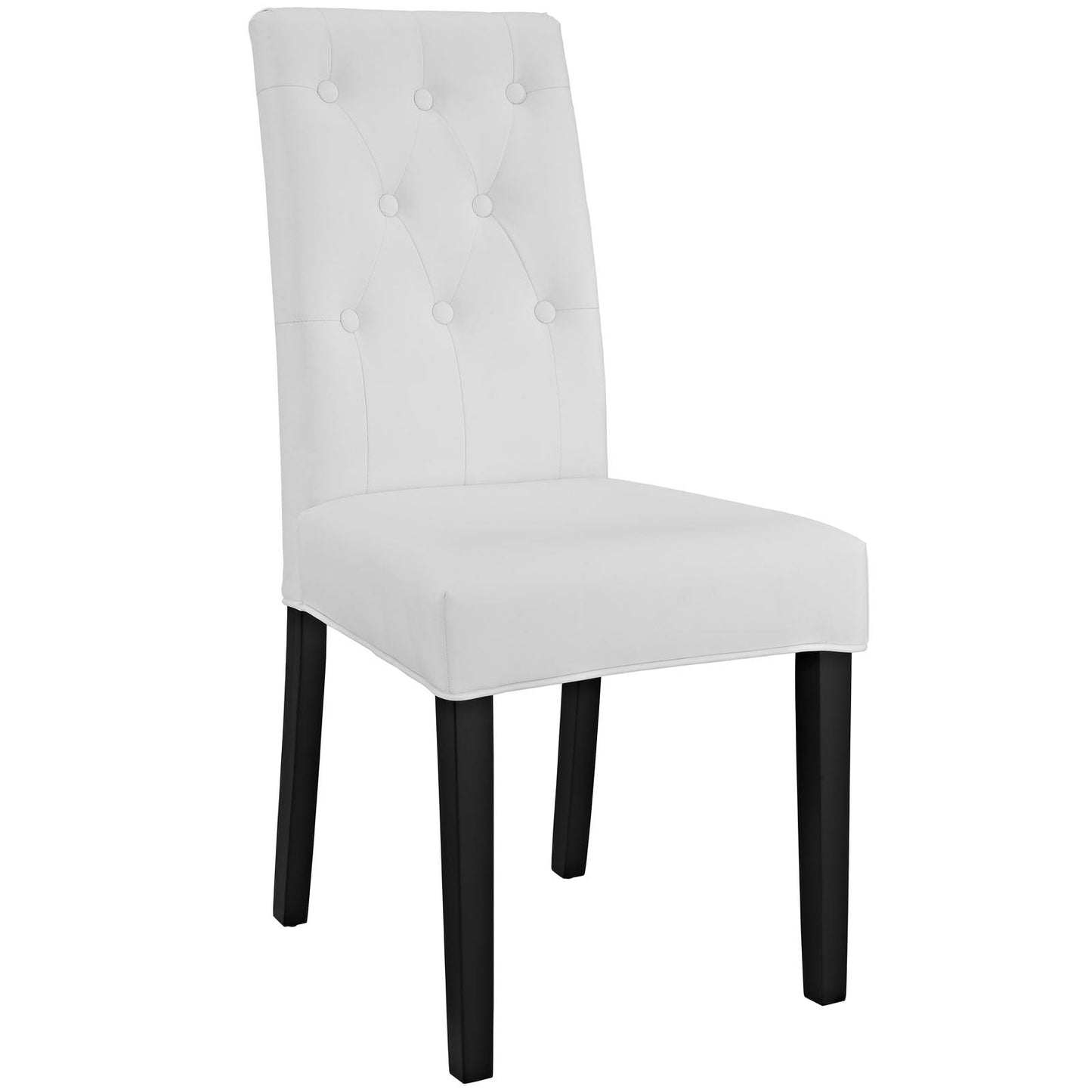 Confer Dining Vinyl Side Chair White