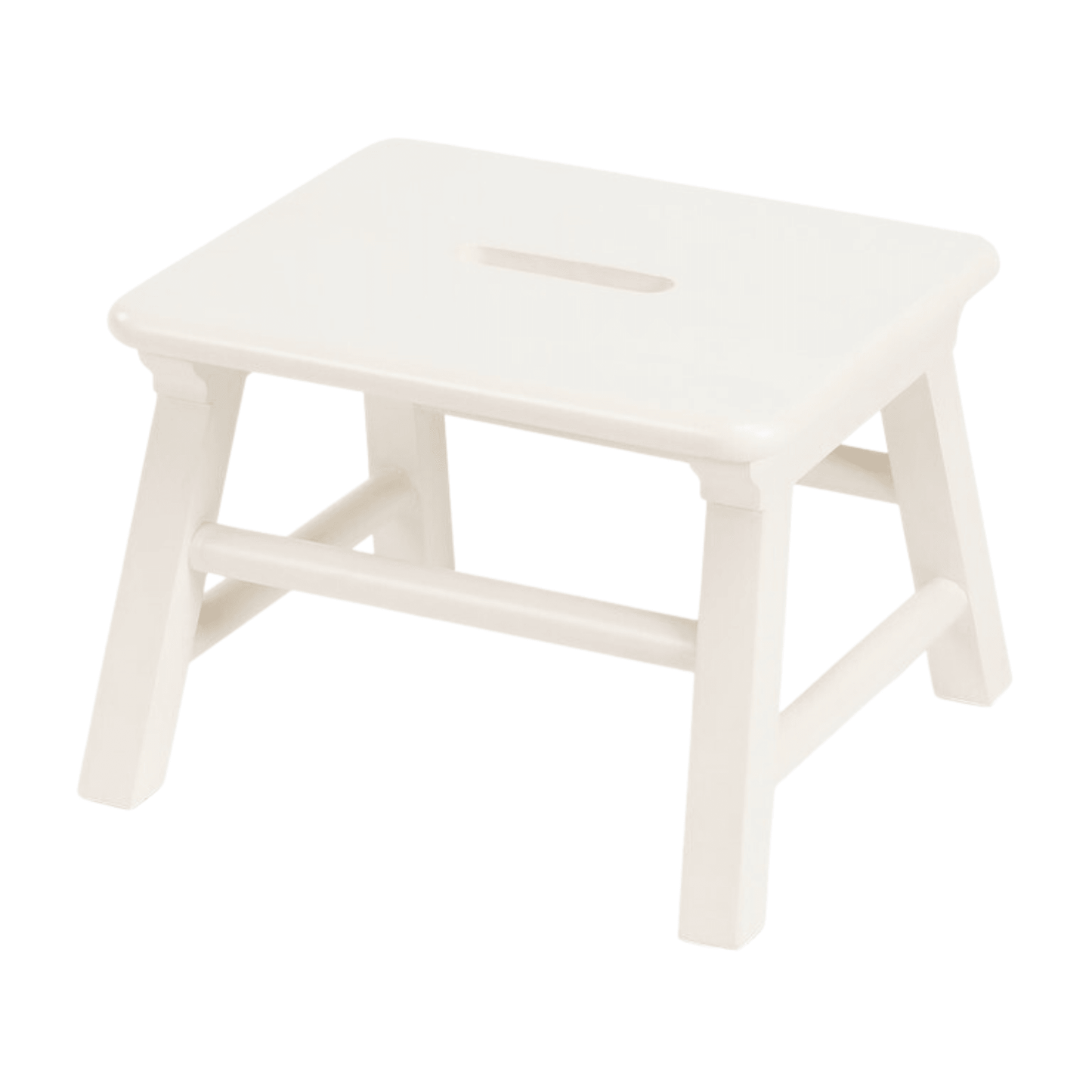 Cottage White Bayur Wood Step Stool