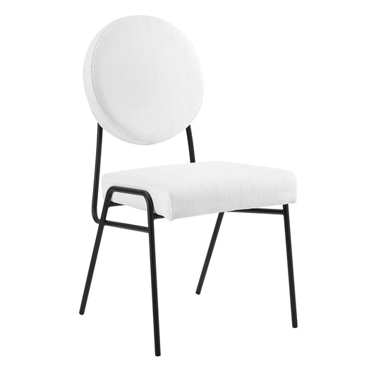 Craft Upholstered Fabric Dining Side Chairs Black White