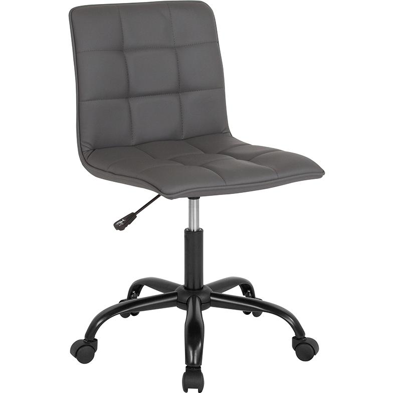 Sorrento Home and Office Task Chair in Gray LeatherSoft