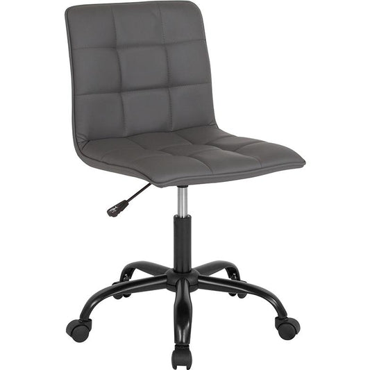 Sorrento Home and Office Task Chair in Gray LeatherSoft