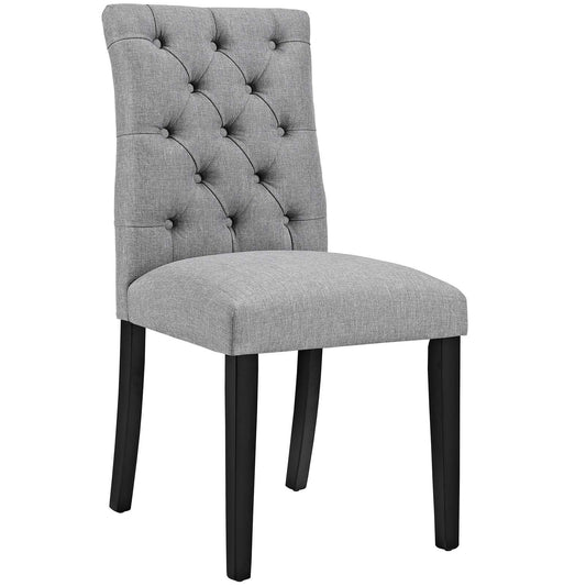 Duchess Fabric Dining Chair Light Gray
