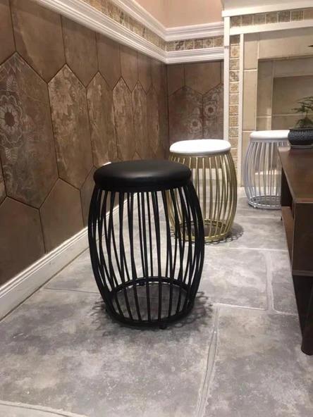 Gold Accent Casual Dining Stool