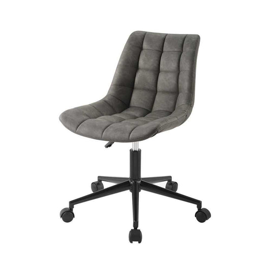 Josie Upholstered Armless Swivel Task Chair - Smoke Gray