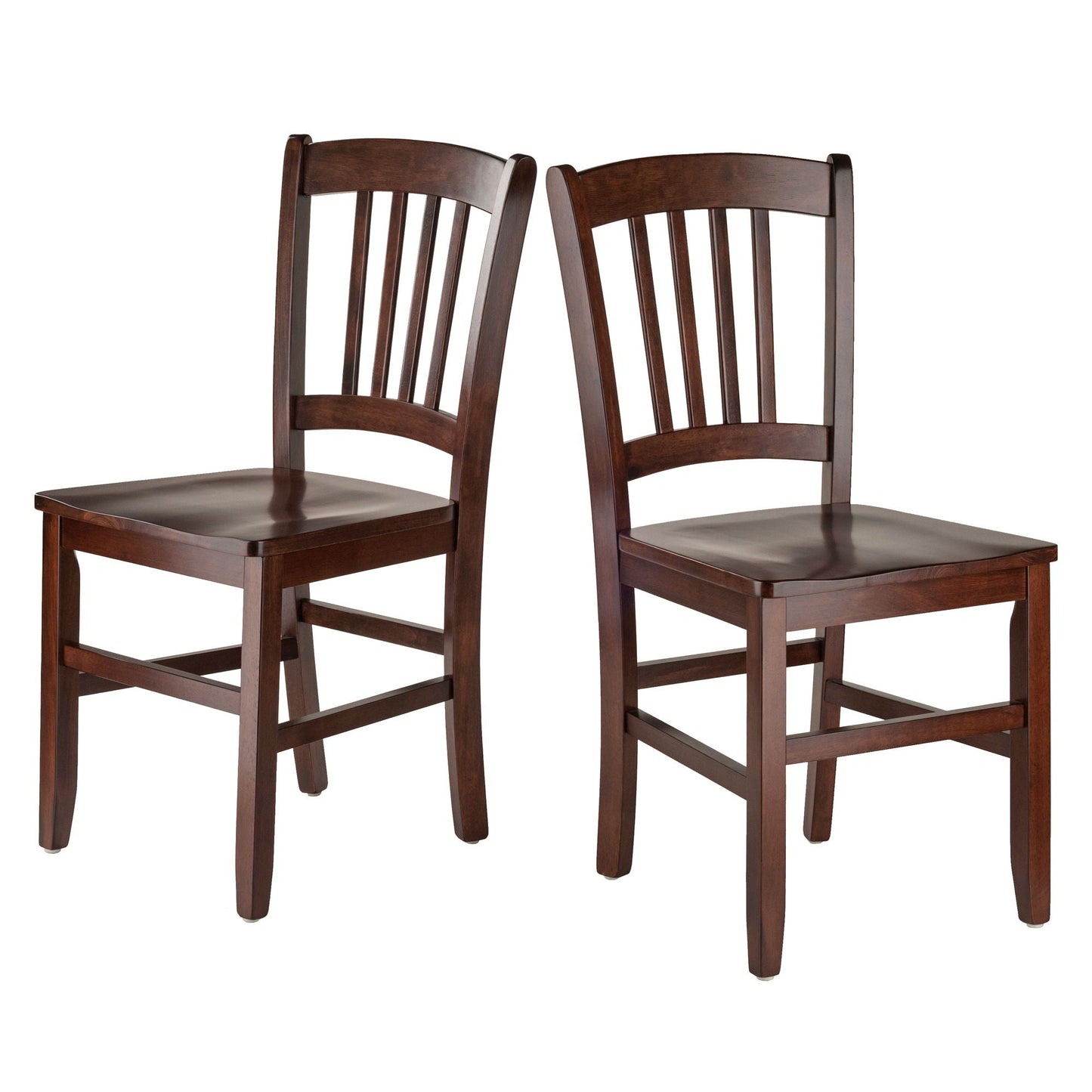 Astoria 2 Walnut Wood Slat Back Chairs