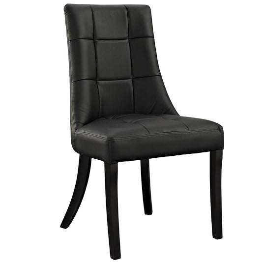 Noblesse Dining Vinyl Side Chair Black