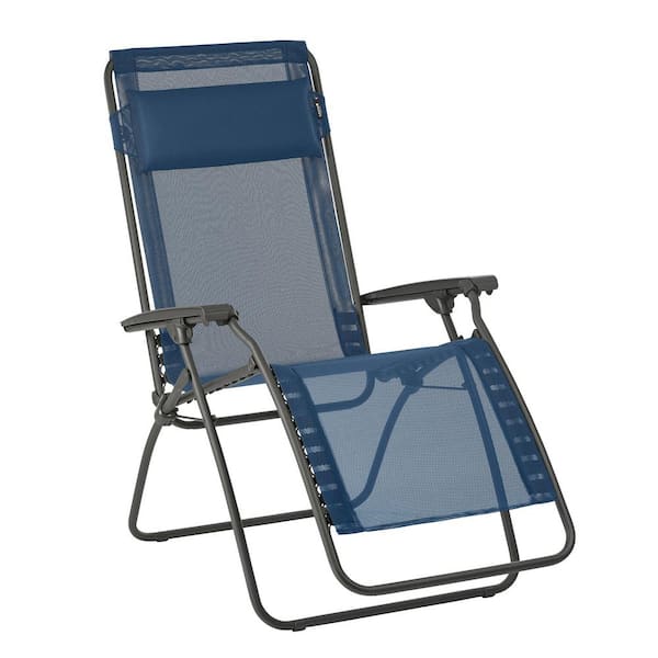 Zero Gravity Folding Recliner Chair Steel Frame, Ocean Blue