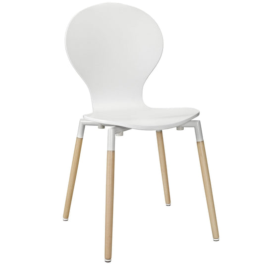 Path Dining Wood Side Chair White
