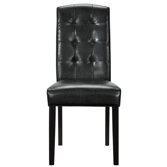Perdure Dining Vinyl Side Chair Black