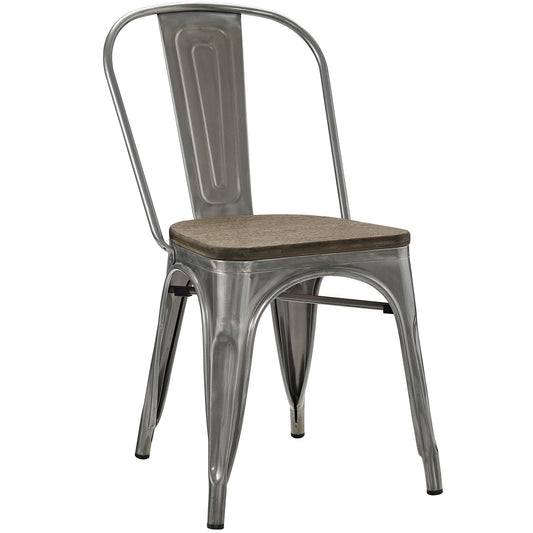 Promenade Bamboo Side Chair GunMetal