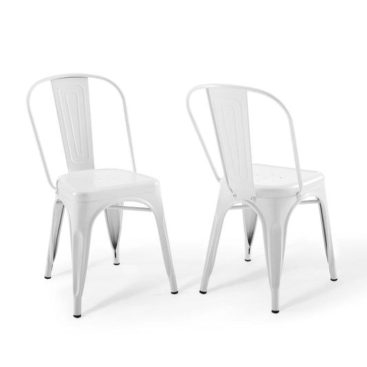 Promenade Bistro Dining Side Chair Set of 2 White