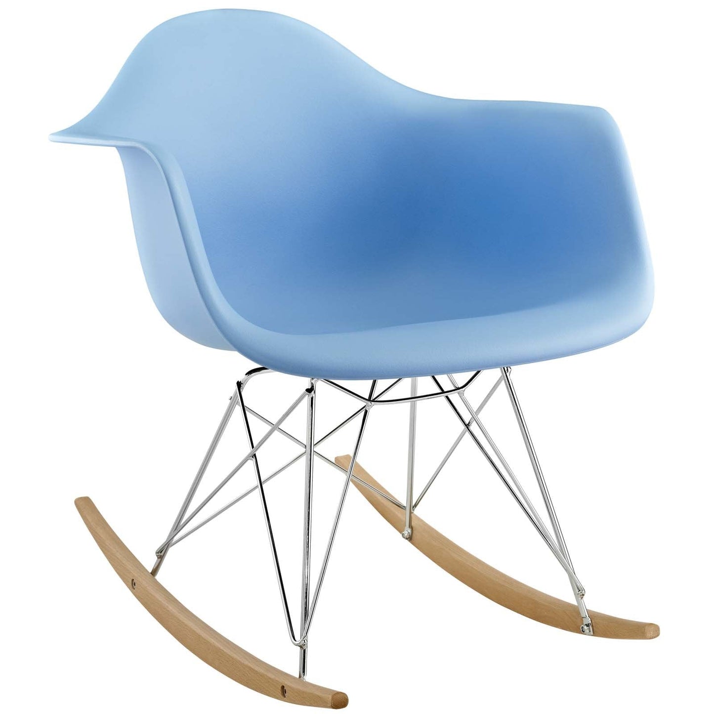 Rocker Plastic Lounge Chair Blue