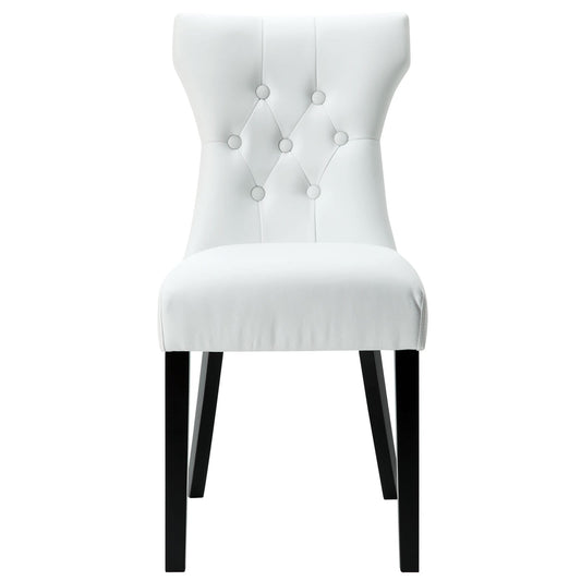 Silhouette Dining Vinyl Side Chair White