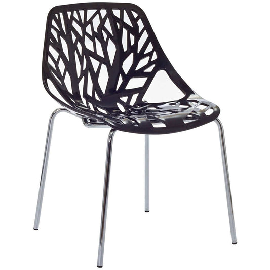 Stencil Dining Side Chair Black