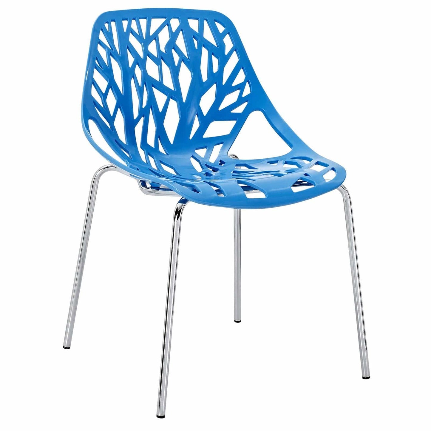 Stencil Dining Side Chair Blue