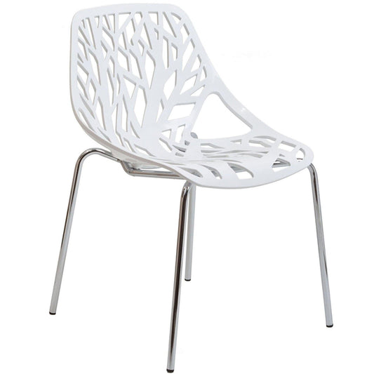Stencil Dining Side Chair White